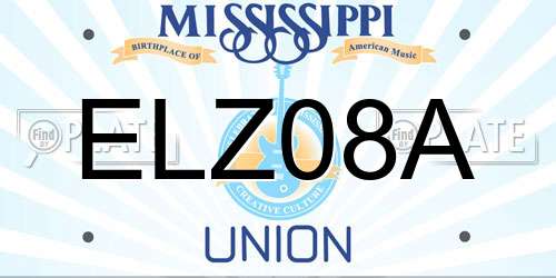 ELZ08A Mississippi License Plate