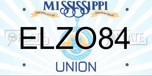 ELZO84 Mississippi License Plate