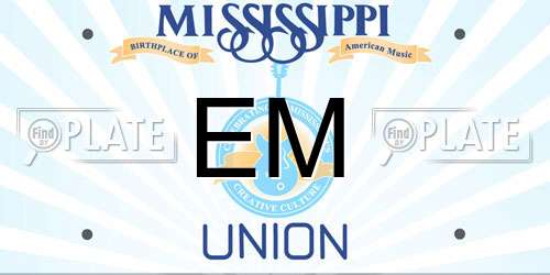 EM Mississippi License Plate