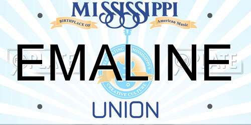 EMALINE Mississippi License Plate
