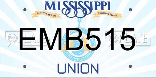 EMB515 Mississippi License Plate