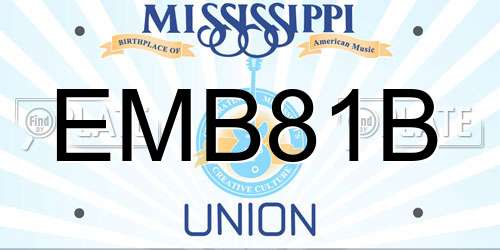 EMB81B Mississippi License Plate