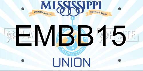 EMBB15 Mississippi License Plate