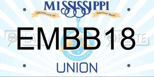EMBB18 Mississippi License Plate