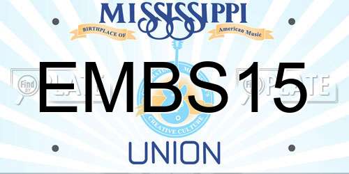 EMBS15 Mississippi License Plate