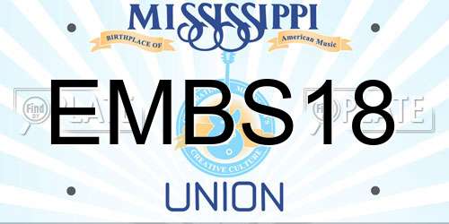 EMBS18 Mississippi License Plate