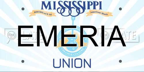 EMERIA Mississippi License Plate