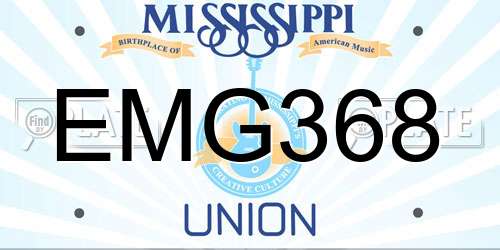 EMG368 Mississippi License Plate