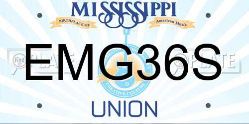EMG36S Mississippi License Plate