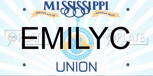 EMILYC Mississippi License Plate