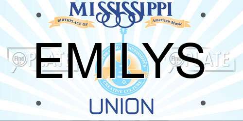 EMILYS Mississippi License Plate