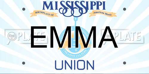 EMMA Mississippi License Plate