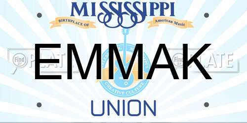 EMMAK Mississippi License Plate