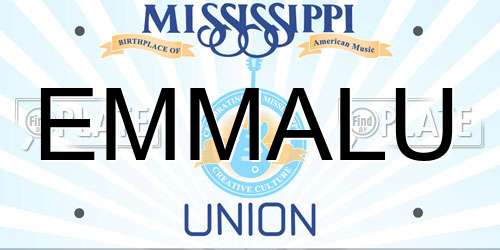 EMMALU Mississippi License Plate