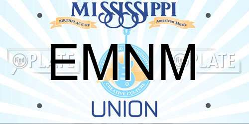 EMNM Mississippi License Plate