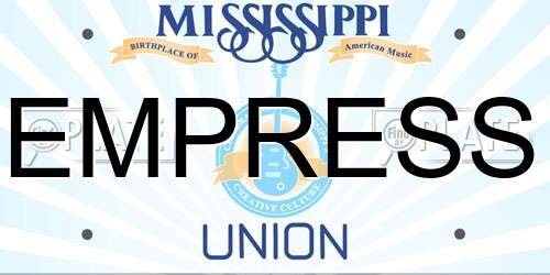 EMPRESS Mississippi License Plate