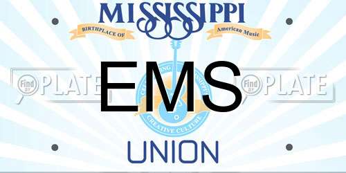 EMS Mississippi License Plate