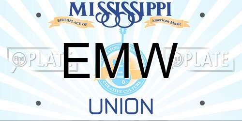 EMW Mississippi License Plate