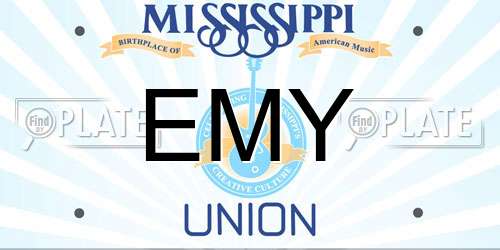 EMY Mississippi License Plate