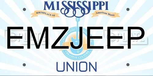 EMZJEEP Mississippi License Plate