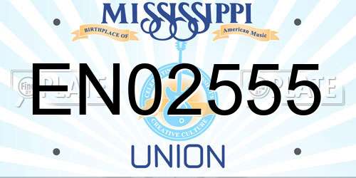EN02555 Mississippi License Plate