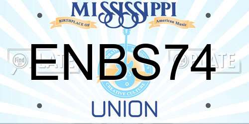 ENBS74 Mississippi License Plate