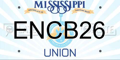 ENCB26 Mississippi License Plate