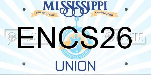 ENCS26 Mississippi License Plate