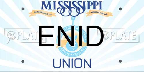 ENID Mississippi License Plate