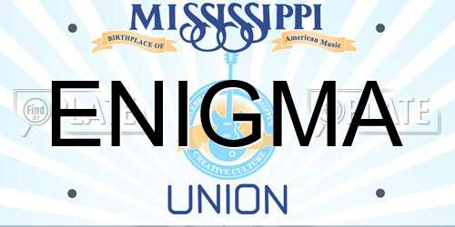 ENIGMA Mississippi License Plate
