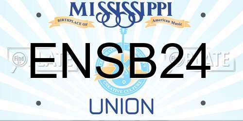 ENSB24 Mississippi License Plate