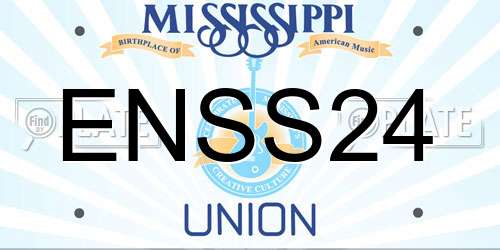ENSS24 Mississippi License Plate
