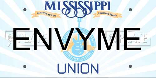 ENVYME Mississippi License Plate