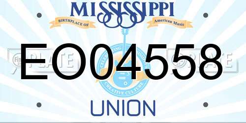 EO04558 Mississippi License Plate