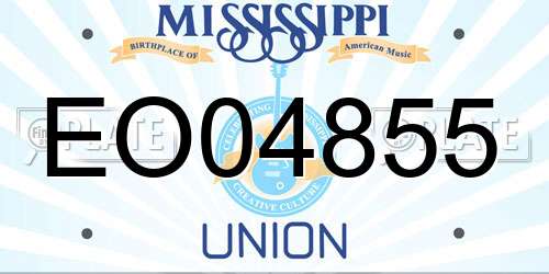 EO04855 Mississippi License Plate