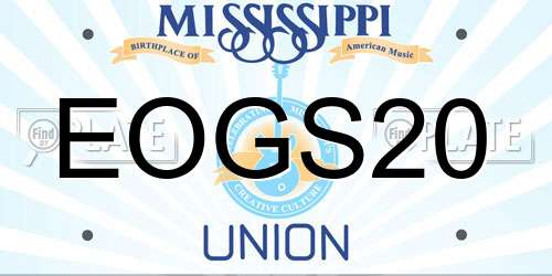 EOGS20 Mississippi License Plate