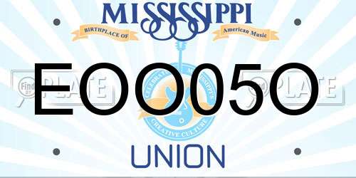 EOO05O Mississippi License Plate