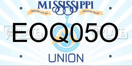 EOQ05O Mississippi License Plate