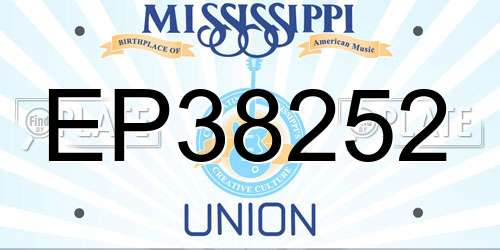 EP38252 Mississippi License Plate