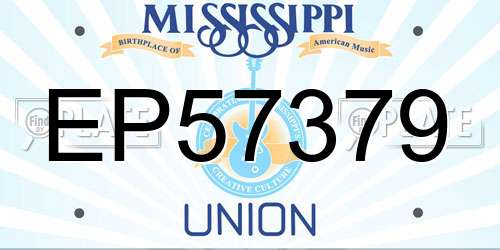 EP57379 Mississippi License Plate