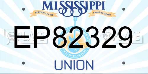 EP82329 Mississippi License Plate
