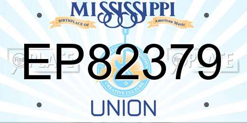 EP82379 Mississippi License Plate