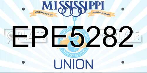 EPE5282 Mississippi License Plate