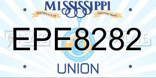 EPE8282 Mississippi License Plate