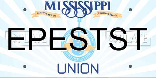 EPESTST Mississippi License Plate