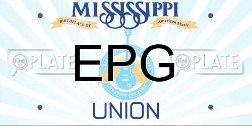 EPG Mississippi License Plate