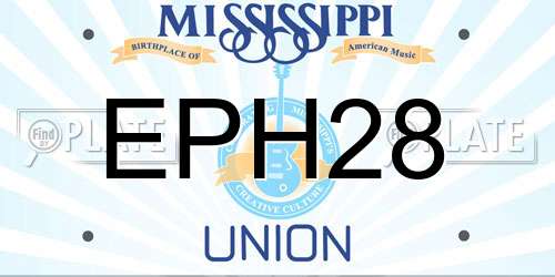 EPH28 Mississippi License Plate