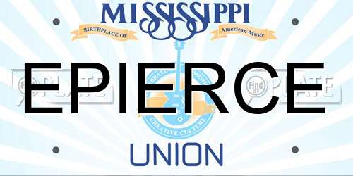EPIERCE Mississippi License Plate