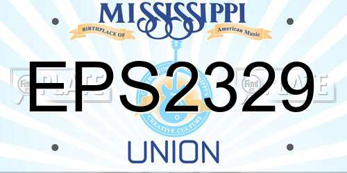 EPS2329 Mississippi License Plate
