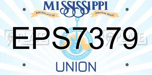 EPS7379 Mississippi License Plate